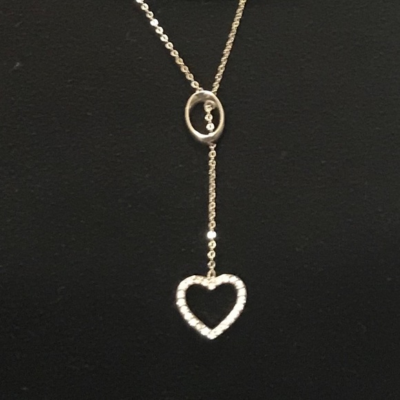 Silver Floating Heart Necklaces / Set of 3 / Unmarked / Coming from Estate Sale - Picture 2 of 5